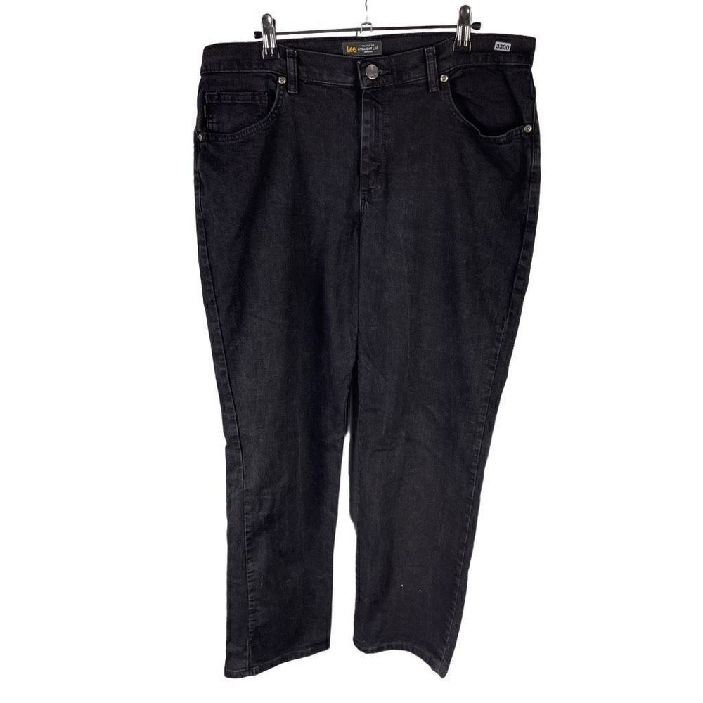 Lee Straight Jeans 14M Women’s Black Pre-Owned [#3300]